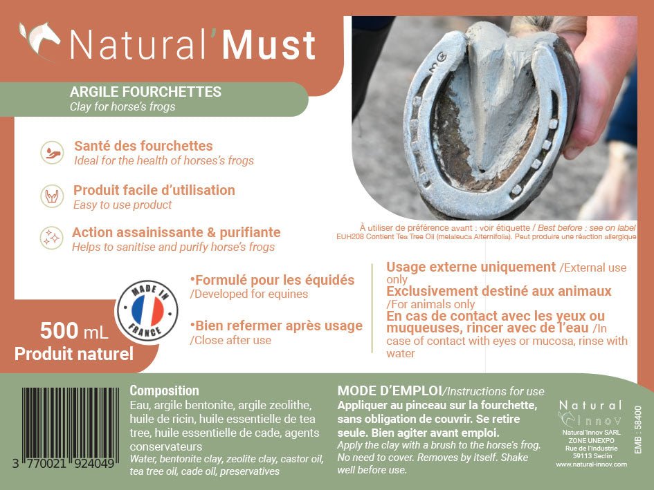 HENRY equestrian - Natural’ Innov - Πηλός για τις οπλές Natural’Must 500ml