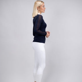 HENRY equestrian - Harcour - Γυναικείο μακρυμάνικο μπλουζάκι αγώνων Coquette - Navy