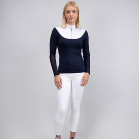 HENRY equestrian - Harcour - Γυναικείο μακρυμάνικο μπλουζάκι αγώνων Coquette - Navy