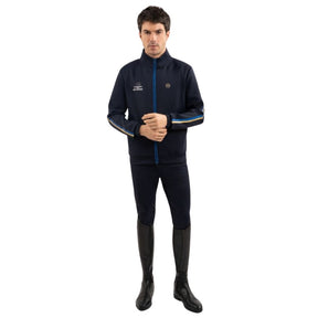 HENRY equestrian - HARCOUR - Zipped Sweatshirt Budapest Unisex EEF - man - navy