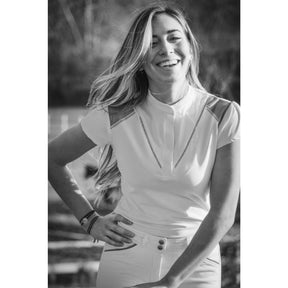 HENRY equestrian - Penelope Store - Γυναικείο κοντομάνικο μπλουζάκι αγώνων Venise - λευκό / μπεζ